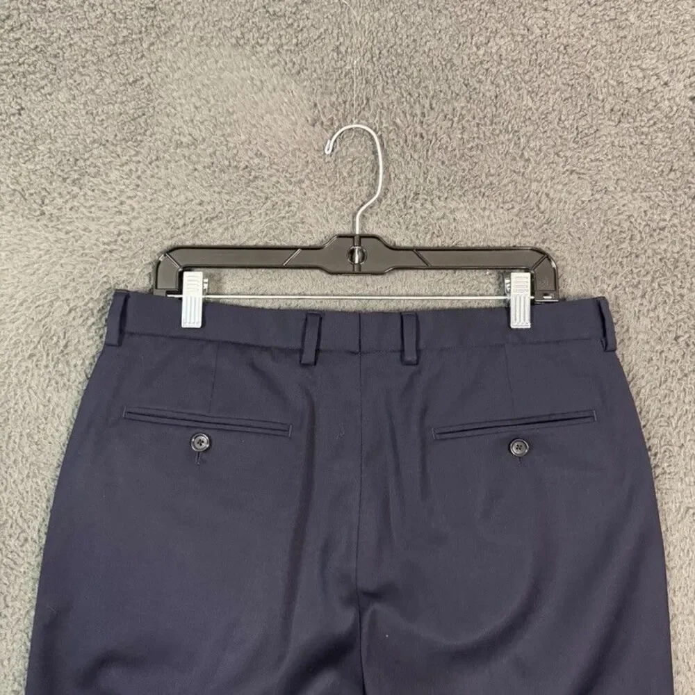 J Crew Dress Pants Mens 32x32 Blue Classic Fit Ludlow Four Season Wool Stretch
